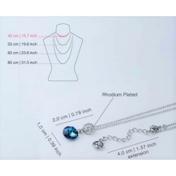 Collar Hero rodio bermuda blue