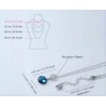 Collar Hero rodio bermuda blue