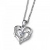 Collar Doble Corazón Plata 925