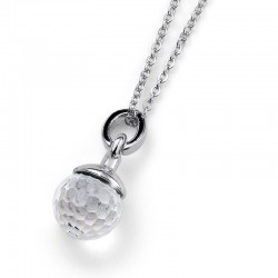 Colgante Ball Rodio Cristal