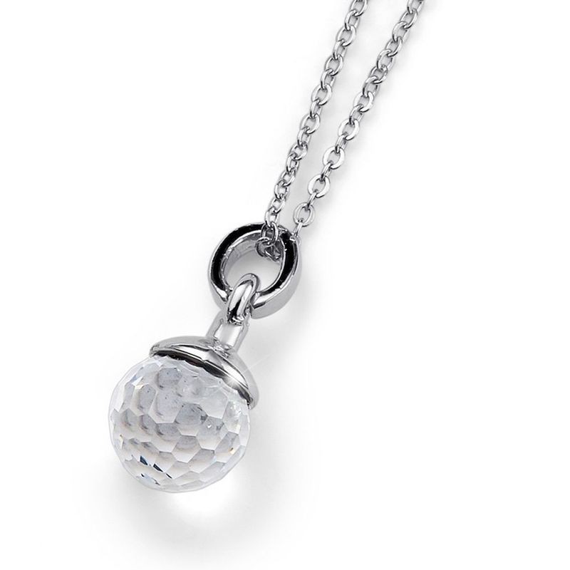 Collar Ball Rodio Cristal
