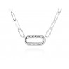 Collar Choker  plata (925) con circonitas