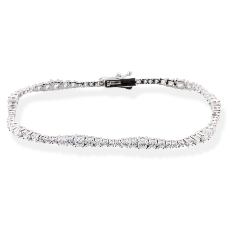Pulsera RIVIERE para novias en plata