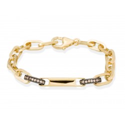 Pulsera RITZ Coñac en plata...