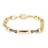 Pulsera RITZ Coñac en plata dorada