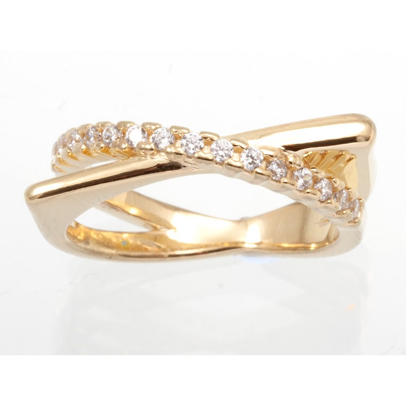 Anillo Ferrara plata dorada