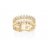Anillo Punk Plata Dorada