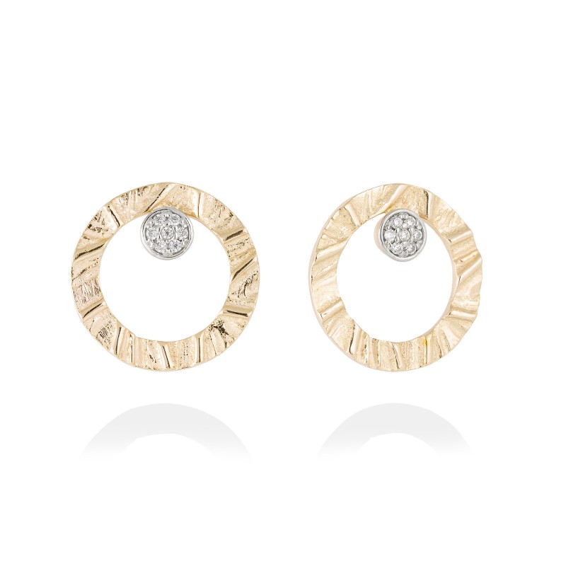 Pendientes Foundant en Plata Dorada