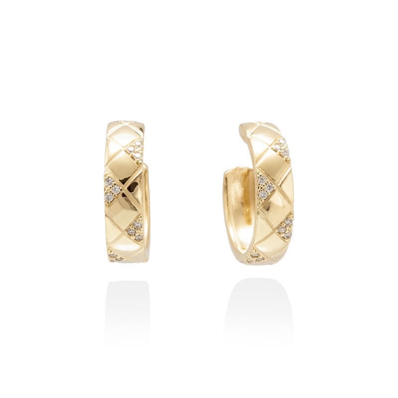 Pendientes Argollas Daria en Plata Dorada