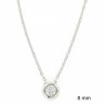 COLLAR CHATÓN 8MM CIRCONITA PLATA 925