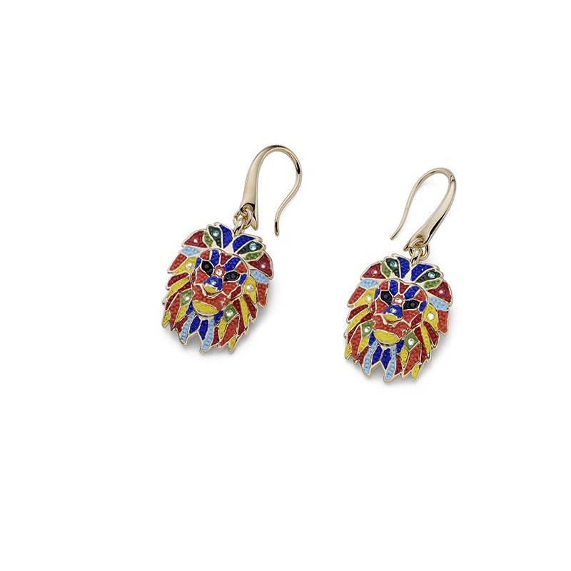 PENDIENTES LEÓN DORADO