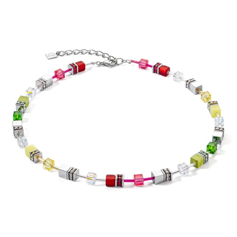 COLLAR COEUR DE LION GEOCUBE TITANIUM SWAROVSKI CRISTAL
