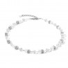 Collar GeoCUBE® Iconic Nature plateado-blanco