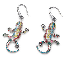 PENDIENTES LAGARTO MULTICOLOR