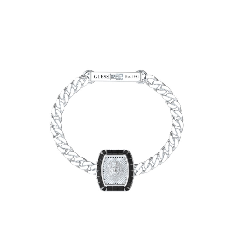 GUESS PULSERA MAN LION PLATEADA JUMB05009JWSTS, HOMBRE