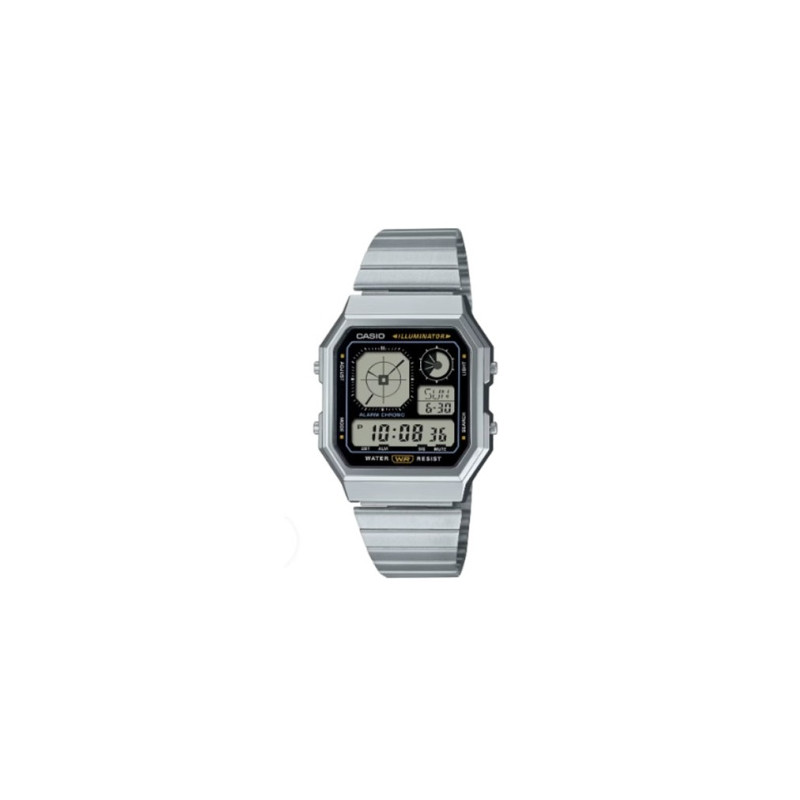 Reloj Casio A130WE-7AEF Edgy Plateado