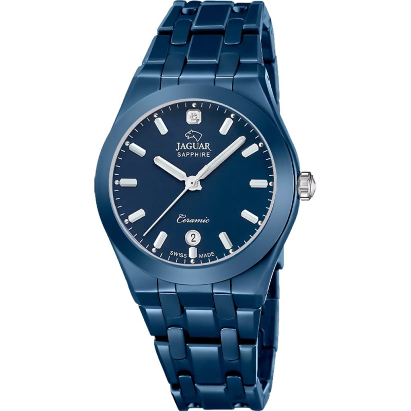 RELOJ JAGUAR SWISS MADE J1051/1 AZUL CORREA DE CERÁMICA