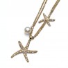Cadena Starfish Rodio Cristal