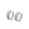 Pendientes Lotus Silver Plata Aro Y Circonitas Azules LP3912-4/1