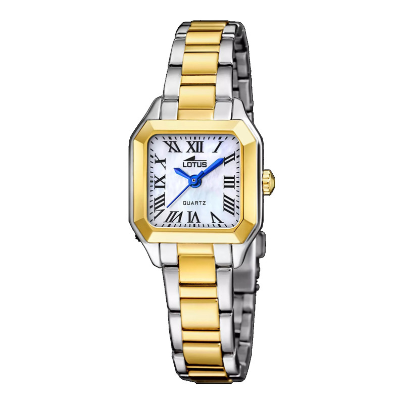 RELOJ LOTUS OLD MONEY 19036/2 CON ESFERA BLANCA BICOLOR, MUJER