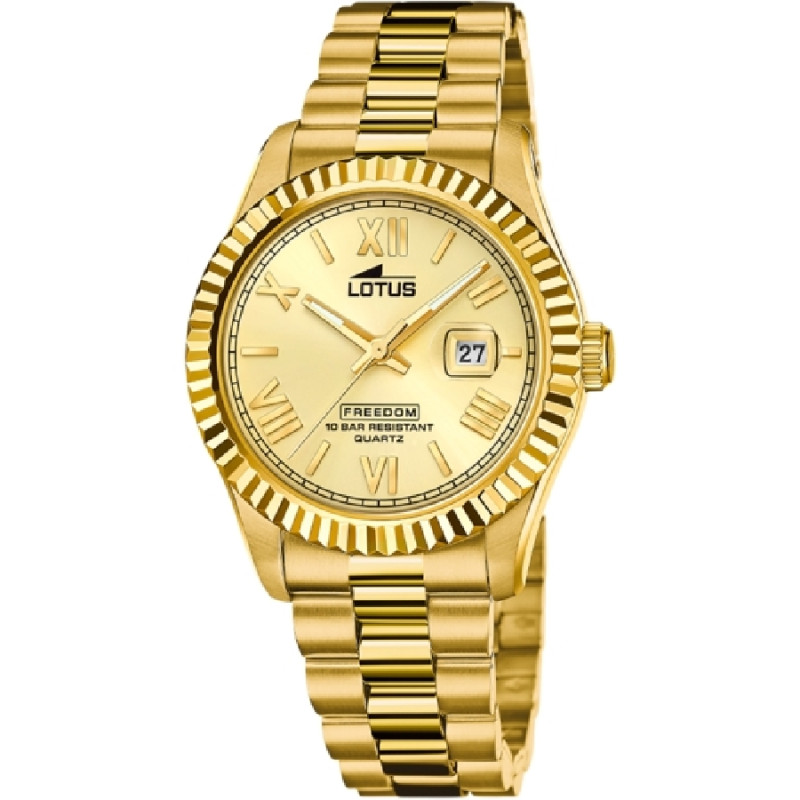 RELOJ LOTUS FREEDOM COLLECTION 19005/1, DORADO HOMBRE