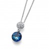 Collar Hero rodio bermuda blue