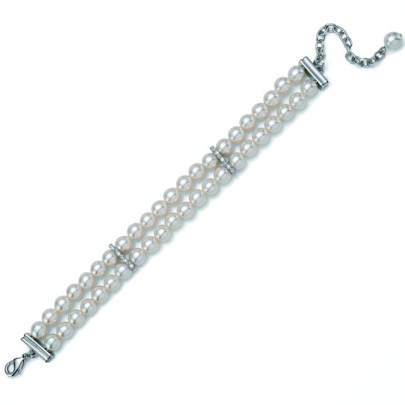 Pulsera Silk rodio cristal