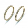 Pendientes Aro L dorado cristal 22206G