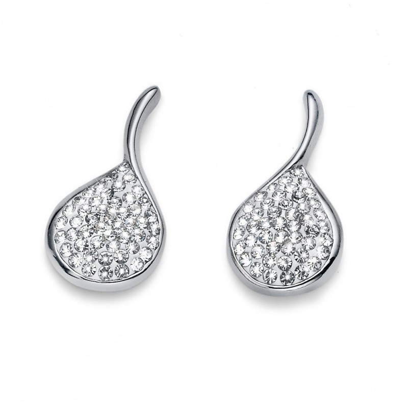 Pendientes Blob Steel cristal