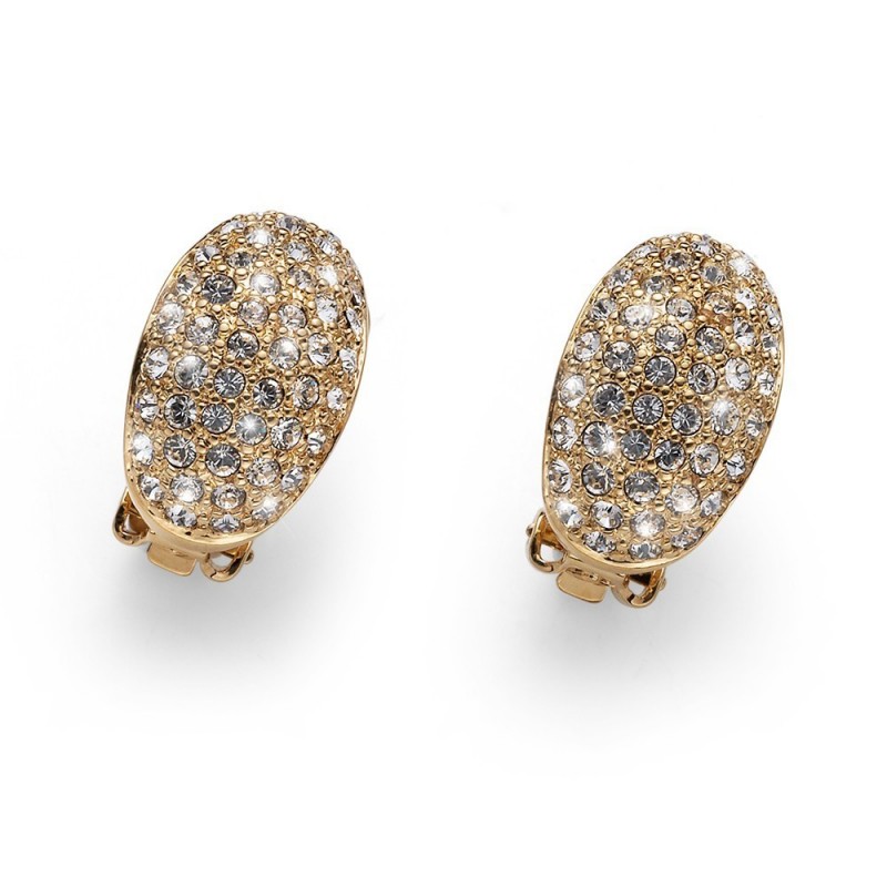 Pendientes Clip Shine oro cristal