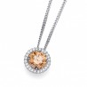 Collar Triumph 925AG CZ rodio topaz