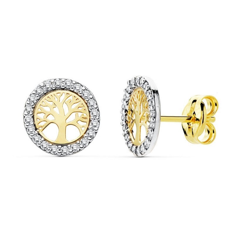 Pendientes Oro Arbol de la vida ZR